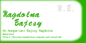 magdolna bajcsy business card